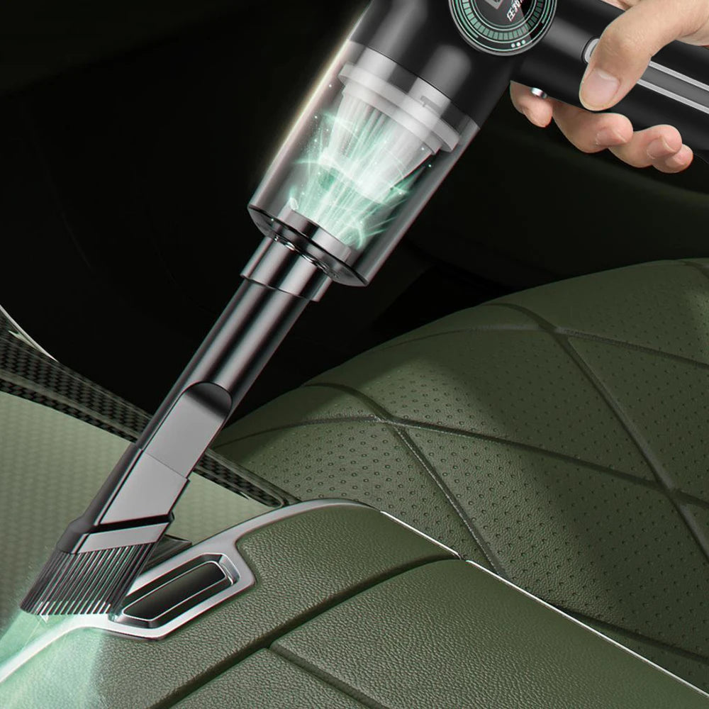 Powerful Clean Anywhere: 29000Pa Mini Wireless Vacuum – 120W Handheld Car Cleaner with LCD Display & 3 Filters