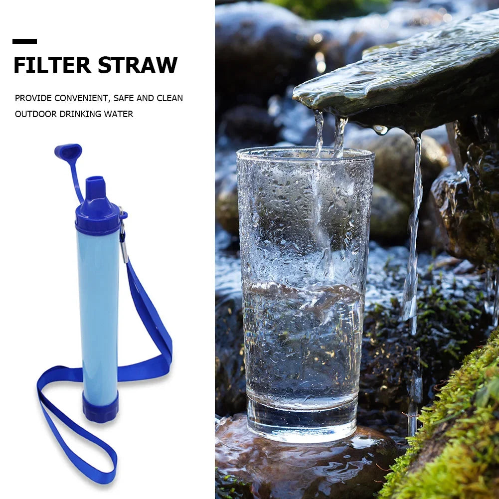 Emergency Portable Water Filter – Fast-Acting Lightweight Purifier for Outdoor Survival, Camping & Hiking