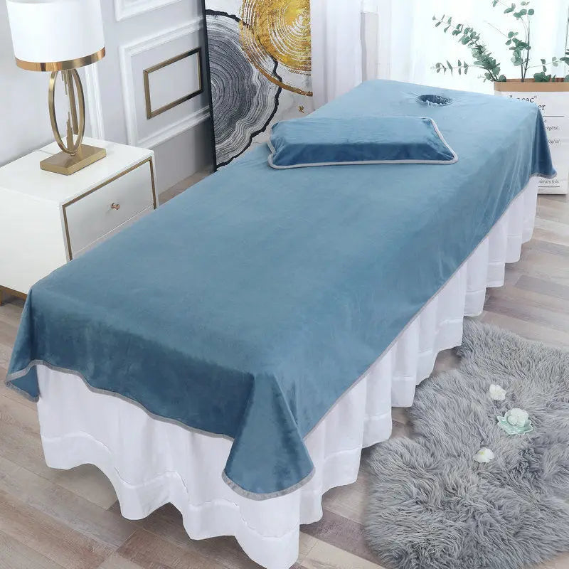 Soft Flannel Massage Table Sheet – Breathable, 100% Polyester Knit, Lightweight & Durable Spa Bed Cover