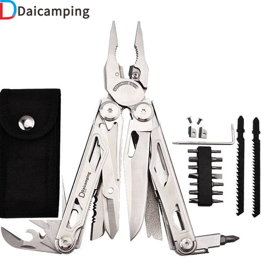 DL30 Multi-Tool Folding Pliers Set – 13-in-1 EDC Survival Gear with Knife, Scissors, Screwdrivers & More