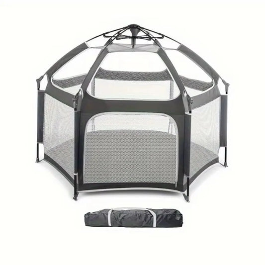 Folding Baby Tent Playhouse – Sunshade & Mesh Panels for Safe Indoor & Outdoor Fun