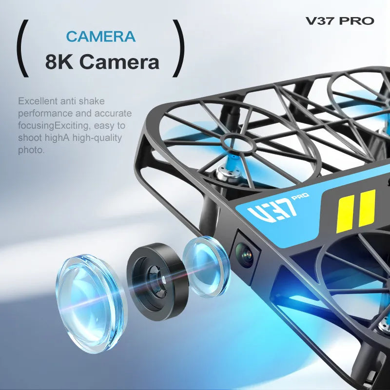 New V37 Mini Drone with 8K Professional and 4K HD Camera, Real-Time Transmission Quadcopter – The Ultimate Remote Control Toy & Gift by 4DRC!