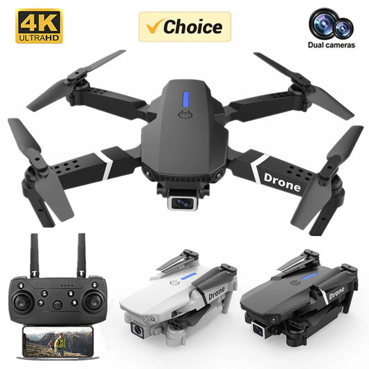 2023 E88 Pro WIFI FPV Drone | Foldable Quadcopter with 4K HD Wide-Angle Camera & Altitude Hold – Perfect RC Helicopter Toy for Kids