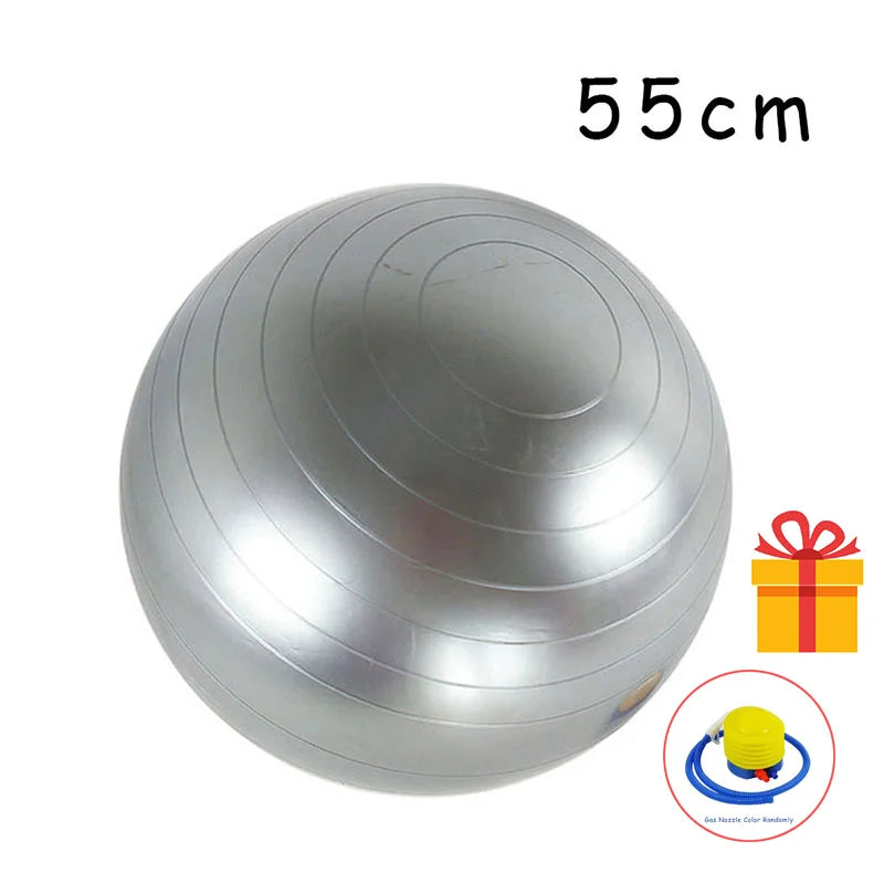 Durable PVC Yoga and Fitness Balls - Explosion-Proof Exercise Balls for Home Gym and Pilates (45cm/55cm/65cm/75cm/85cm)