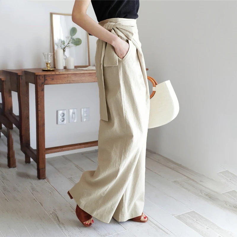 Women's High Waist Wide-Leg Trousers: 2023 Fashion, Casual Office Pants for Ladies