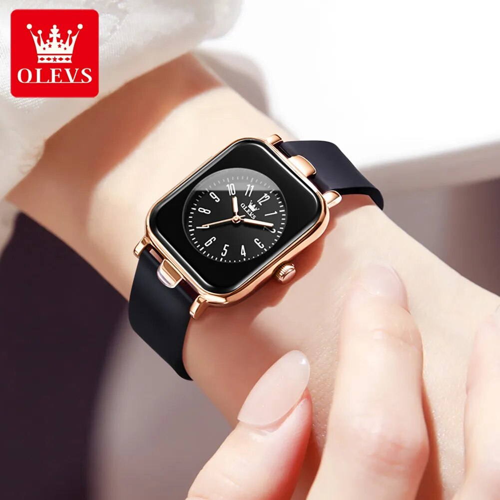 OLEVS Women's Fashion Watch: Simple Elegance, Original Top Brand, Waterproof, Luminous, Silicone Strap