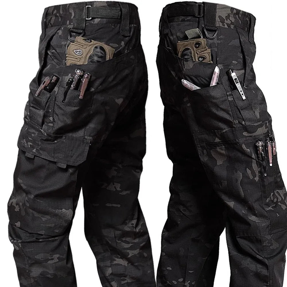 Premium Tactical Cargo Pants: Waterproof Ripstop Military-Style Men's Combat Training Trousers with Multi-Pocket Design