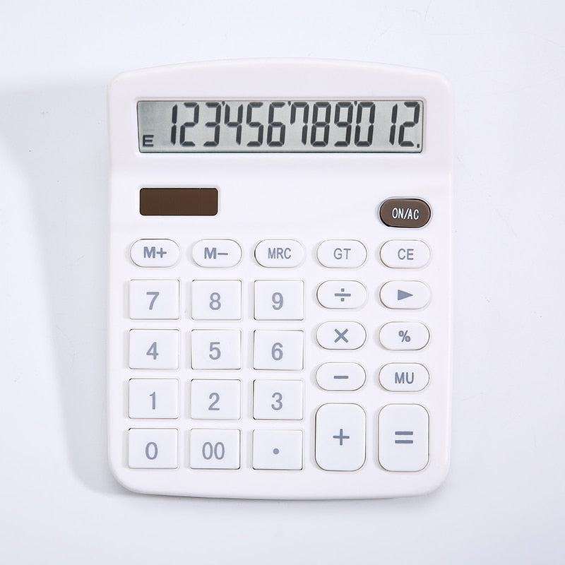 Versatile 12-Digit Electronic Solar Calculator: Ideal for Home, Office, School, and Financial Accounting Tools with Dual Power Supply