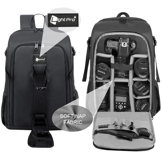 🎒 Large-Capacity Waterproof DSLR Camera Backpack with Tripod Holder & Rain Cover – For Canon, Nikon, Sony, Pentax & More