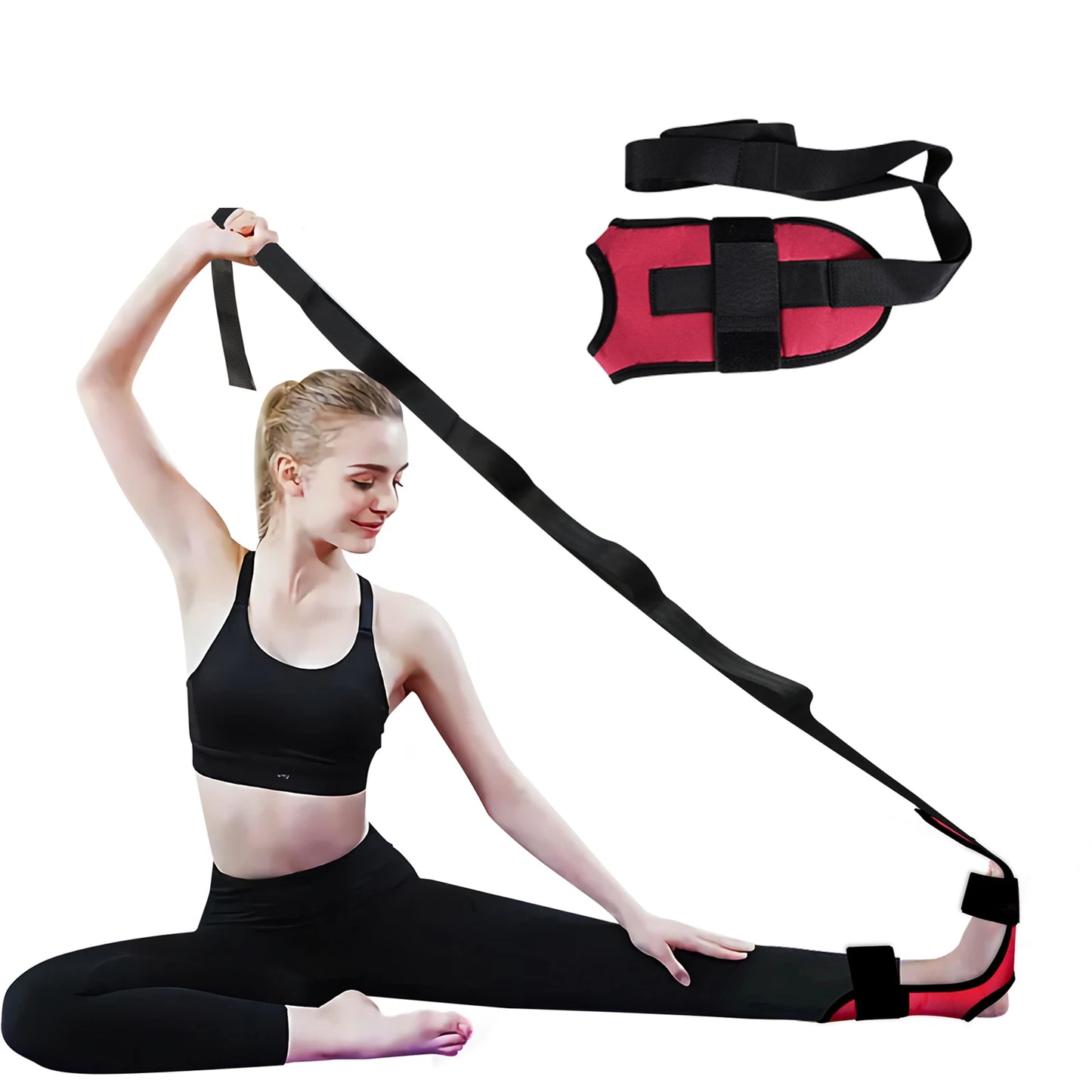 Fascia Stretcher Yoga Strap - Flexibility Belt for Foot, Ballet, Ligament, and Leg Stretching