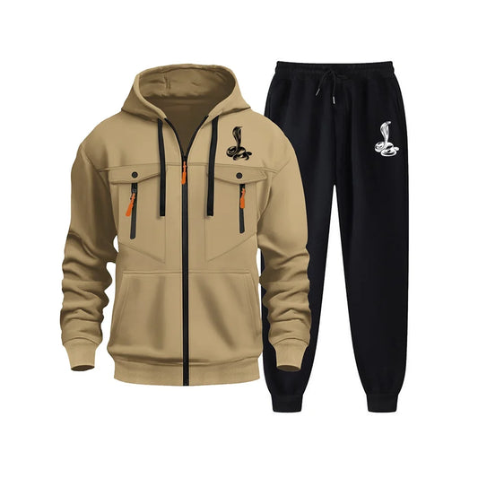Men’s Versatile Tracksuit Set – Hoodie & Jogger Sweatpants for Everyday Style and Comfort