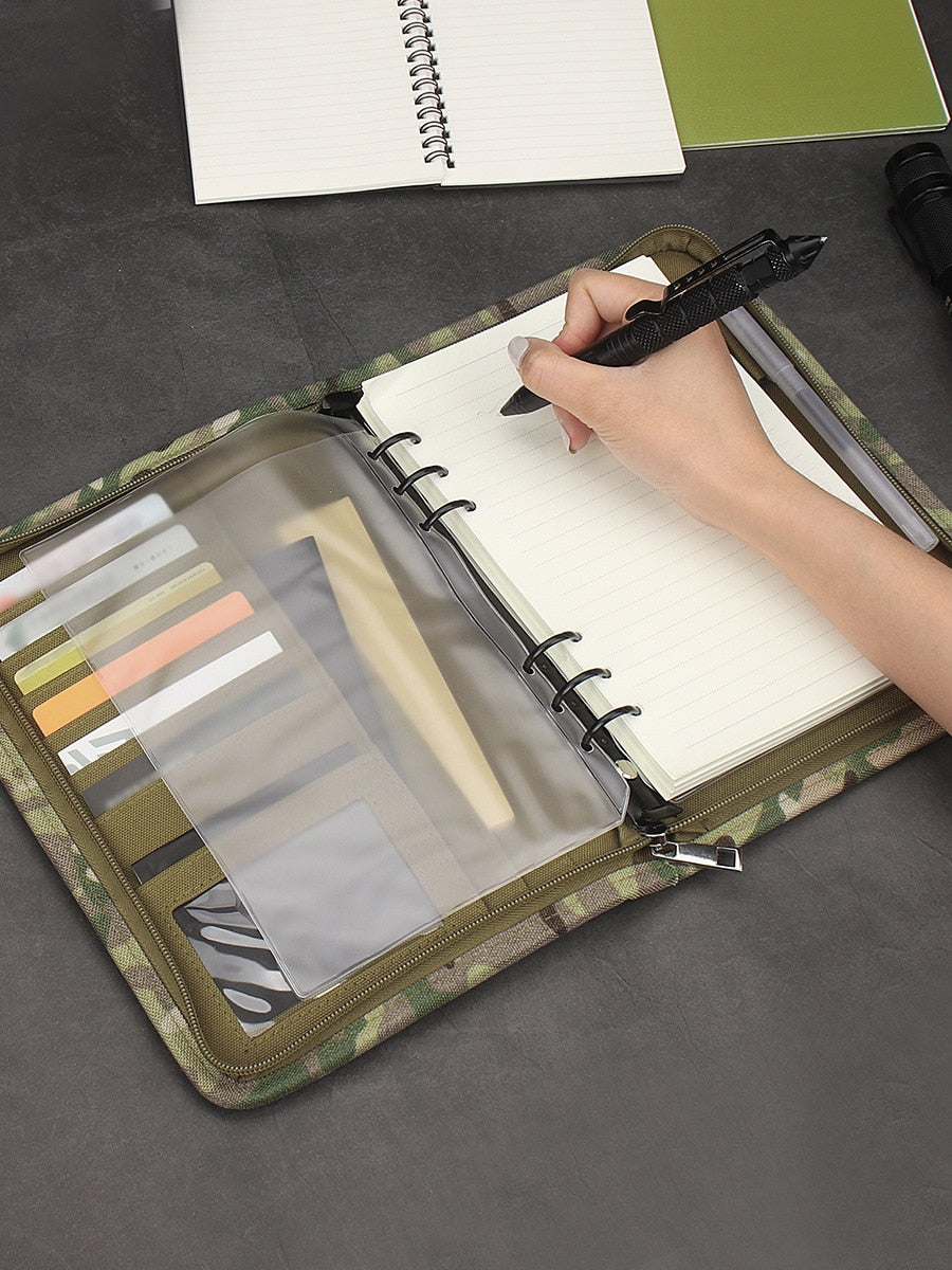 Kosibate Military Weatherproof Tactical Notepad: Outdoor Notebook Cover with 80 Loose-Leaf Sheets for Army Memorandum