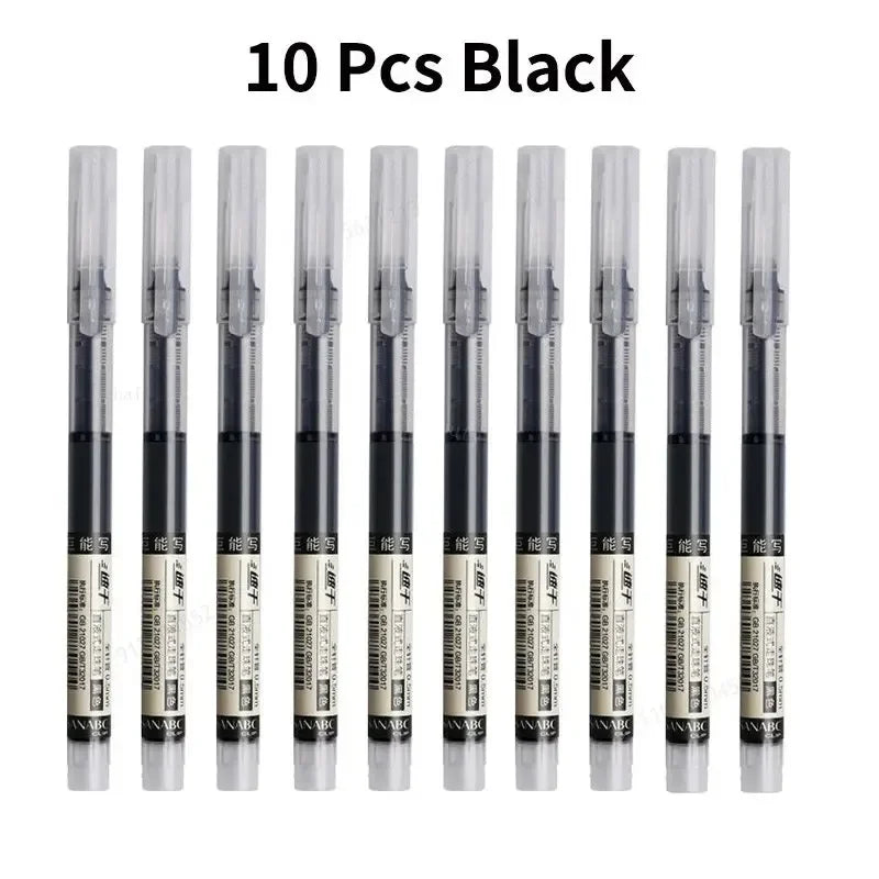 10-Piece Set of Smooth Needle-Tip Gel Pens – Vibrant, Precise, & Perfect for School or Office