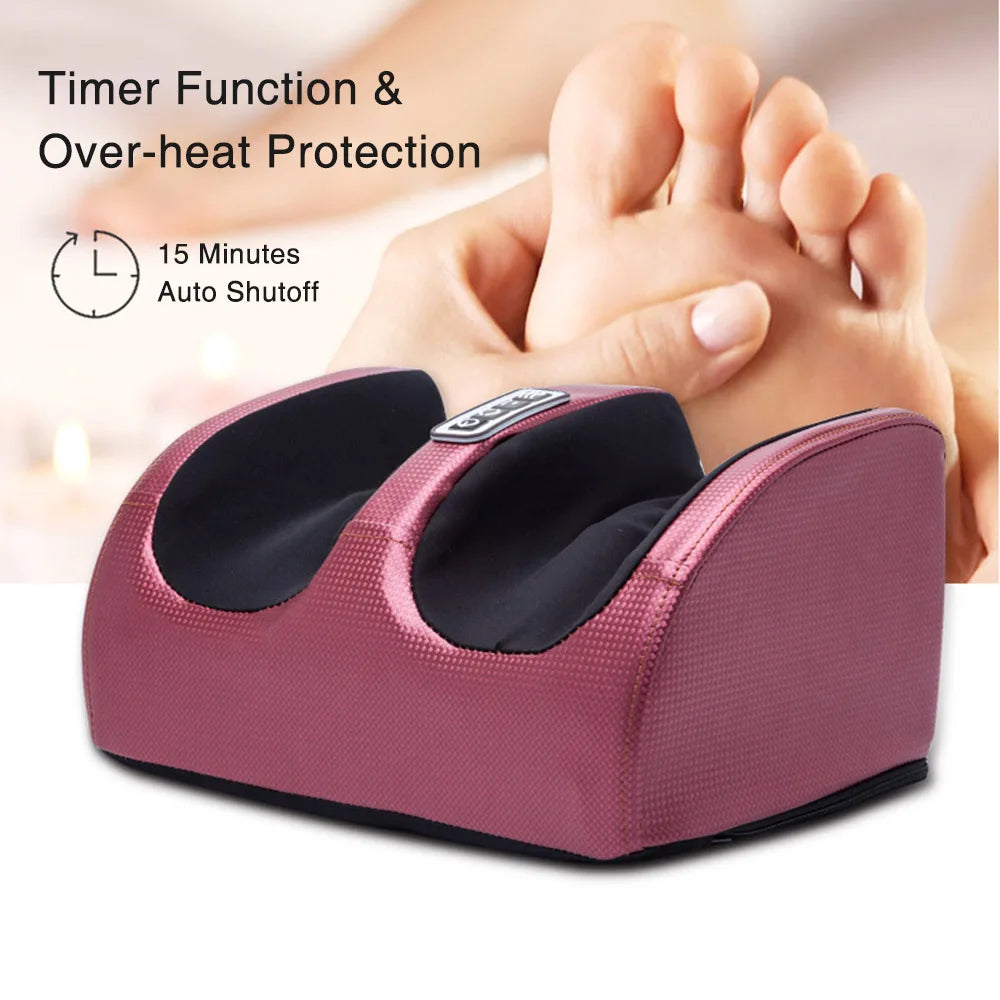 Electric Shiatsu Foot Massager with Heat – Kneading Rollers & Compression Therapy for Pain Relief & Relaxation