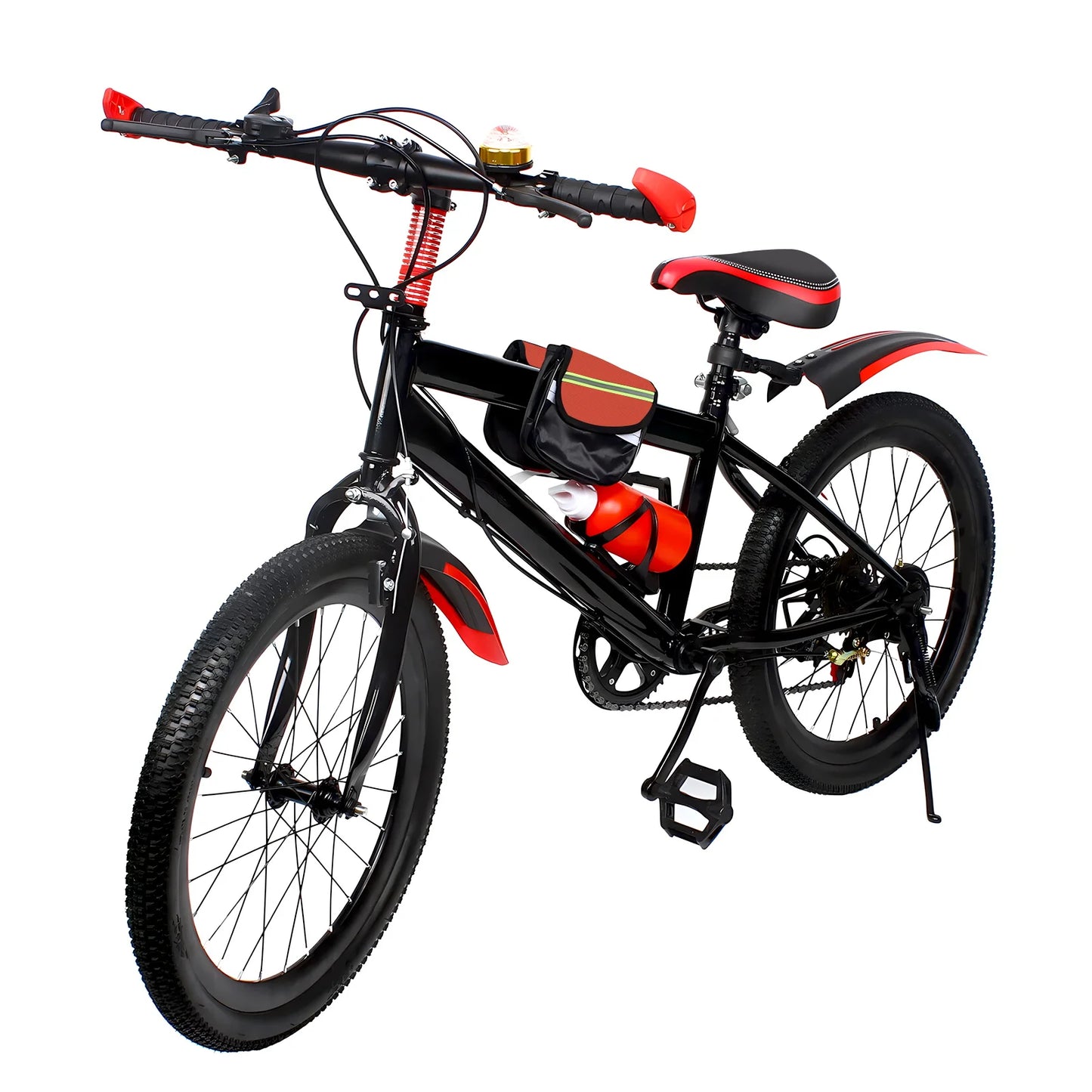 20-Inch 7-Speed Kids’ Mountain Bike – Adjustable Seat, Mudguards & Kettle Holder for Ages 8–13
