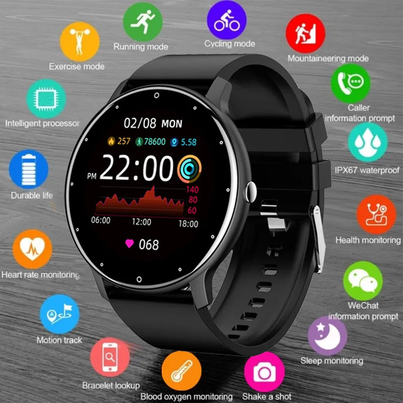 L02D Smart Watch: Full Touch Screen, IP68 Waterproof, Fitness Tracker, and Bluetooth Smartwatch for Men and Women in 2023