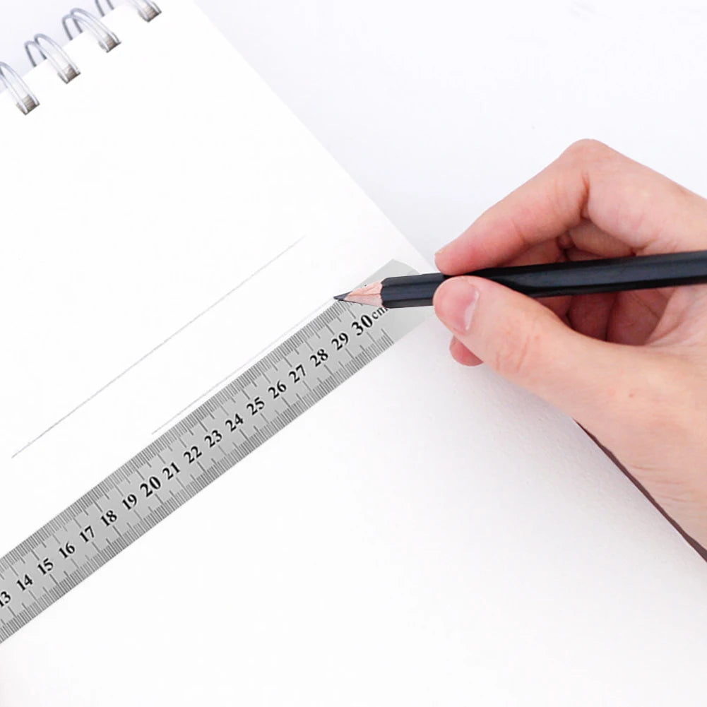 Stainless Steel Precision Ruler – Double-Sided Metric Measuring Tool (15cm–40cm)