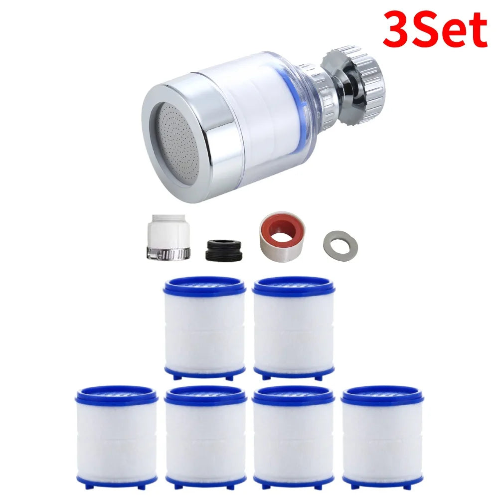 1-5Set Faucet Water Filter 360 Degree Rotating Splash Filters Remove Chlorine Heavy Metals Filtered Showers Head Bath Purifier ﻿