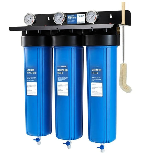3-Stage Whole House Water Filtration System – Reduces Lead, Mercury, Copper, Nickel & Chromium for Cleaner Home Water
