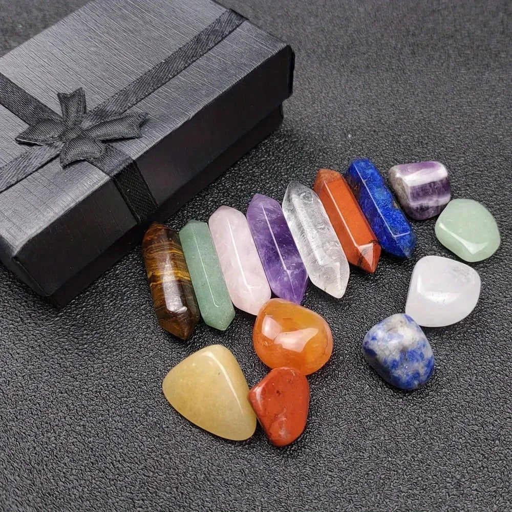 14 Pcs of Therapeutic Crystals To Relieve Stress, Meditate, Decorate The Bedroom with Magnetic Field Energy