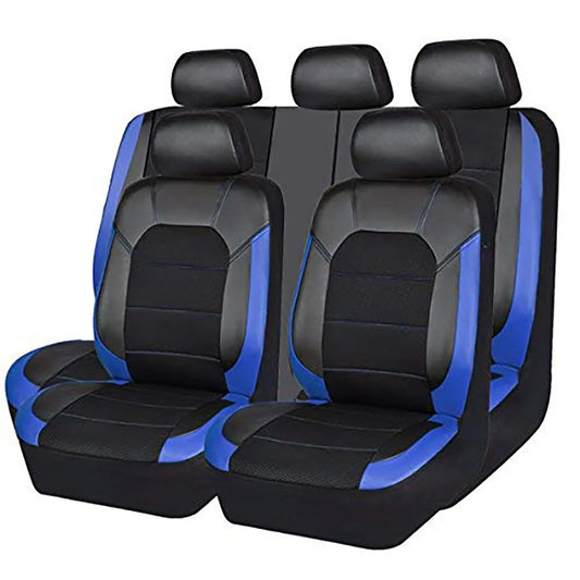 Complete Protection: 9-Piece Universal PU Leather Car Seat Covers for 5-Seater Cars and Trucks