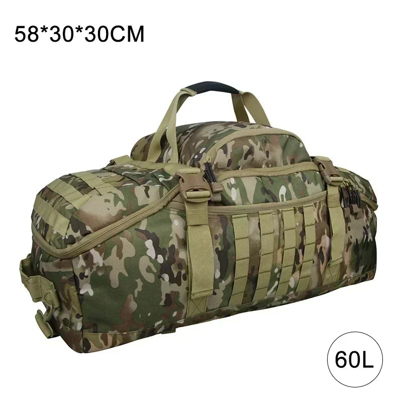 40L/60L/80L Large Capacity Waterproof Travel Bags - Men's Military Duffel Bag, Travel Tote, and Weekend Luggage