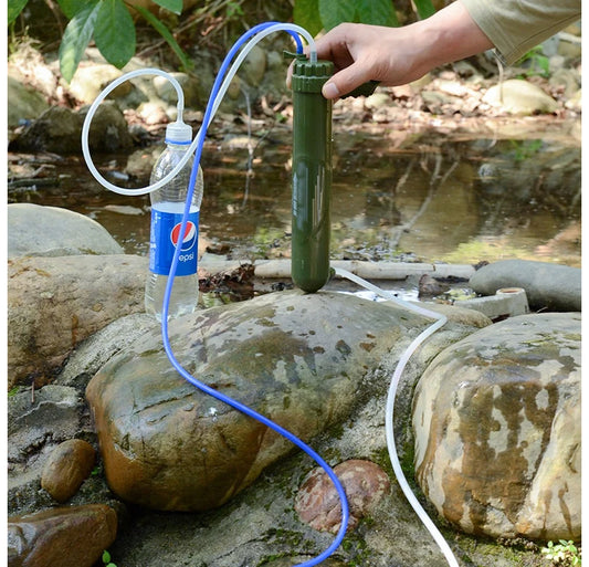 Filterwell Tourist Water Filter Pump Outdoor Water Filters for Drinking System Travel Hikeup Survival Kit Wild and Camping Trips