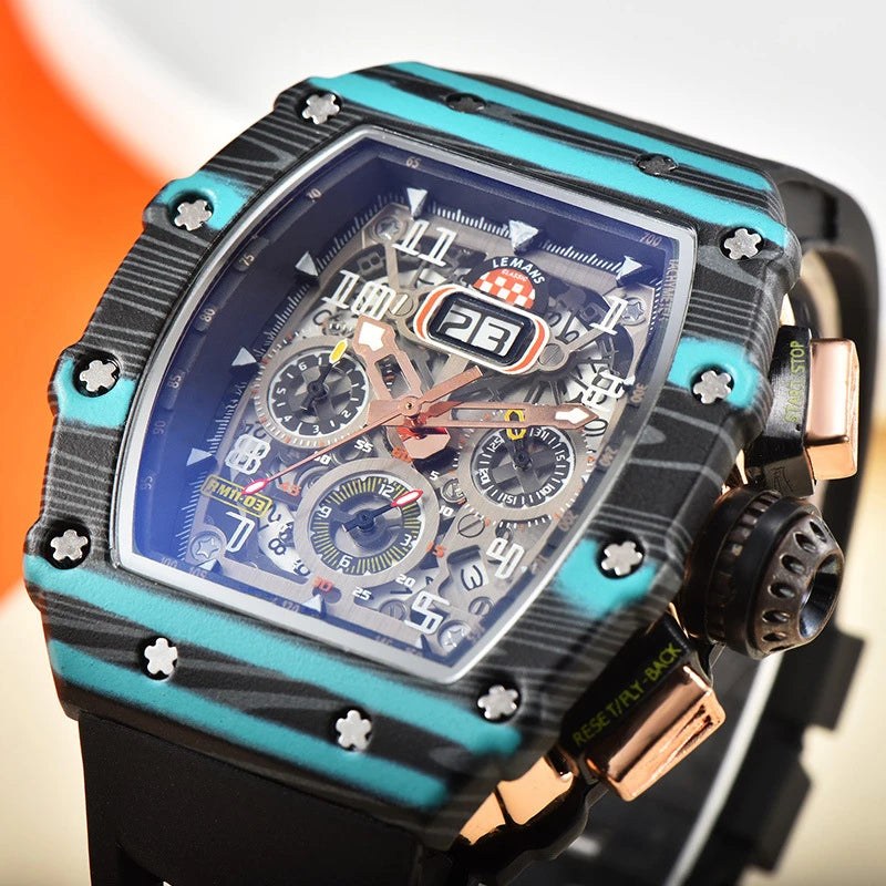 New Generation Sports Business Watch – Hollow Design, Mechanical Quartz, Small Three-Disc Display