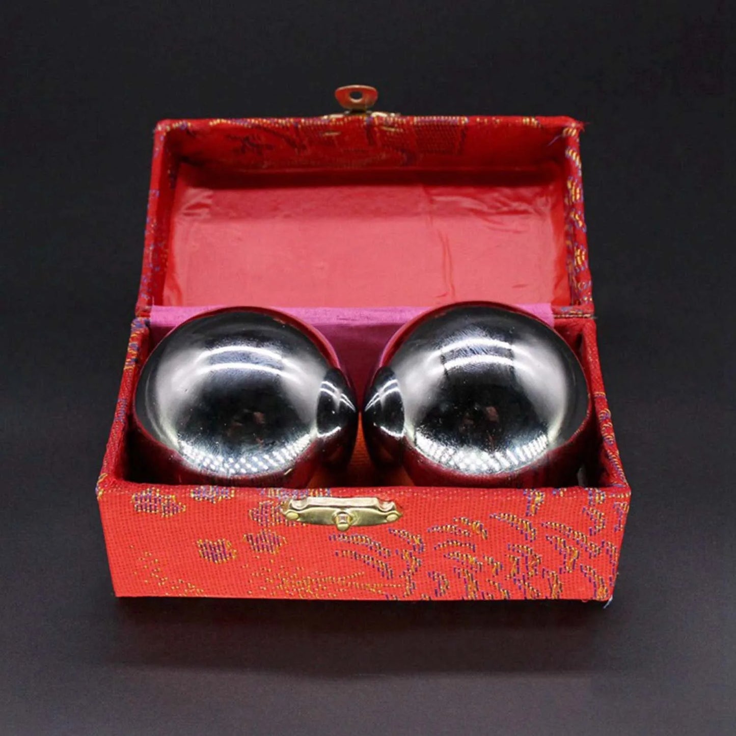 Solid/Hollow Chrome-Plated Silver Baoding Balls - Non-Chiming Chinese Health Balls for Hand Therapy Exercises