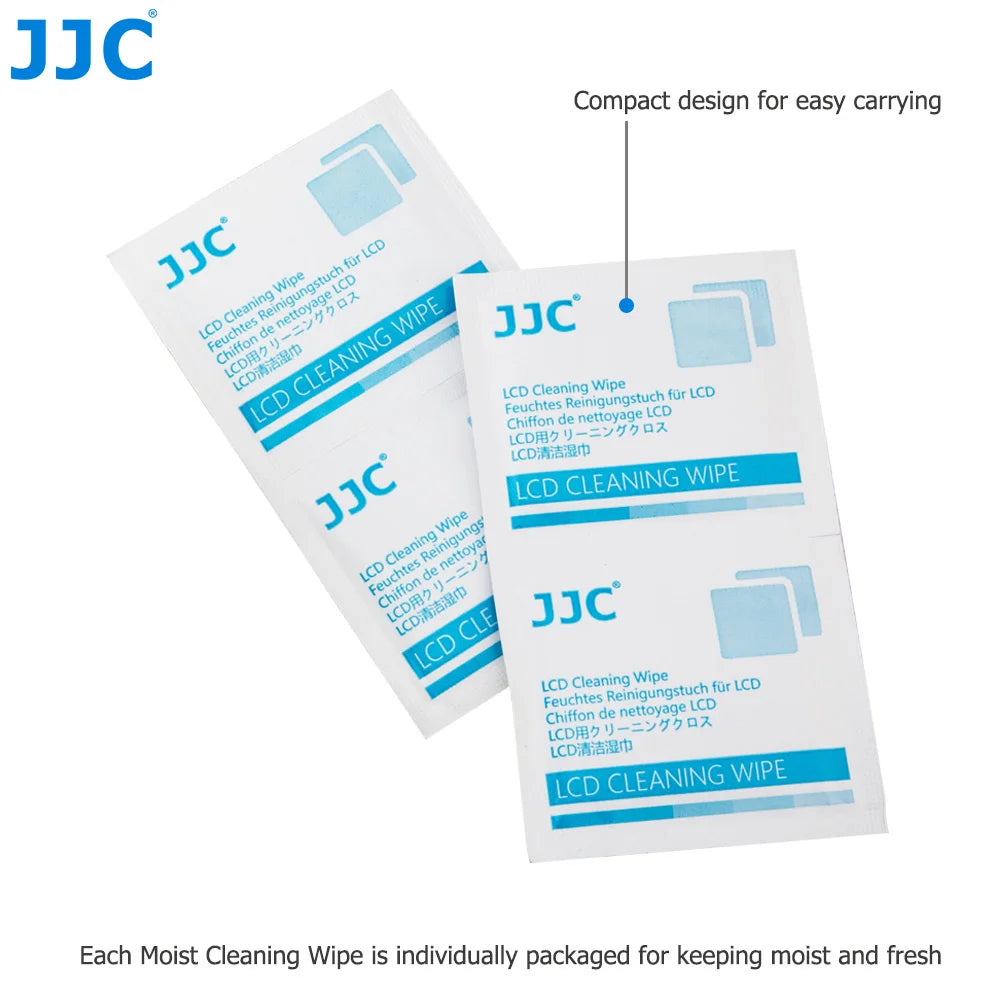 JJC 110Pcs Pre-moistened Lens Cleaning Cloths: Moist Cleaning Wipes for Camera Lens, Eyeglasses, Smartphones, and Tablets