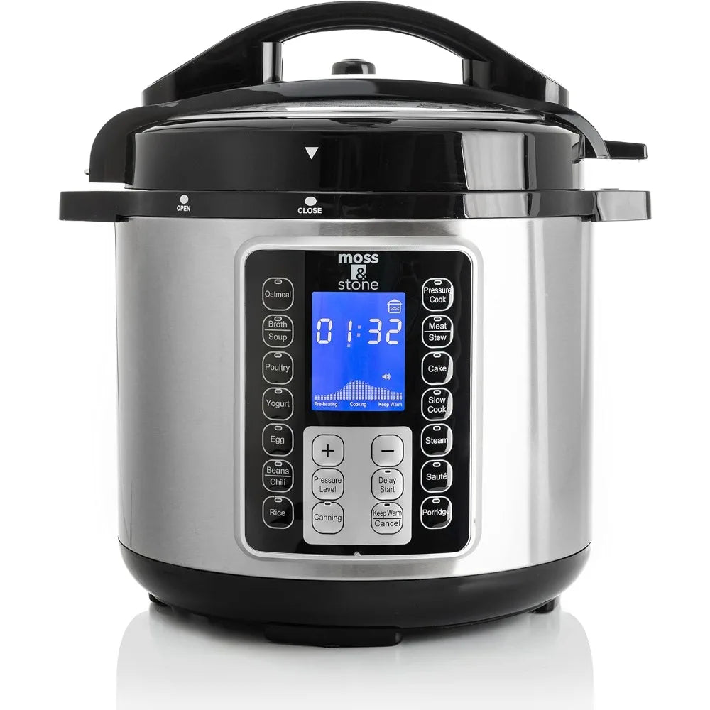 Electric Pressure Cooker with Large LCD Display – 6 Quart Multi-Use Pot, 14-in-1 Slow Cooker and Rice Cooker