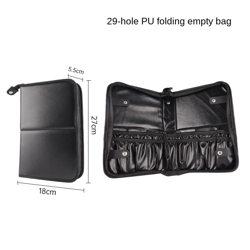 29-Hole Waterproof Makeup Brush Organizer – Professional Travel Cosmetic Bag & Toiletry Case for Women