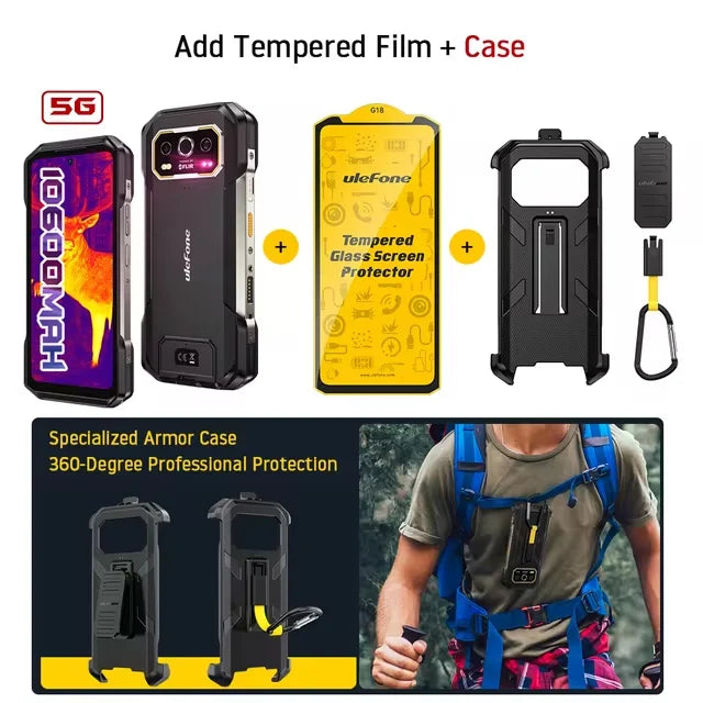 Ulefone Armor 27T Pro 24GB+256GB 5G Thermal lmaging By FLIR Rugged 10600mAh 6.78'' Display 64MP Night Vision 33W NFC Android 14