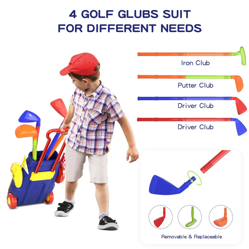 Kids Golf Club Set | Toddler Golf Ball Playset for Cognitive Development – Perfect Outdoor & Indoor Gift for Boys & Girls