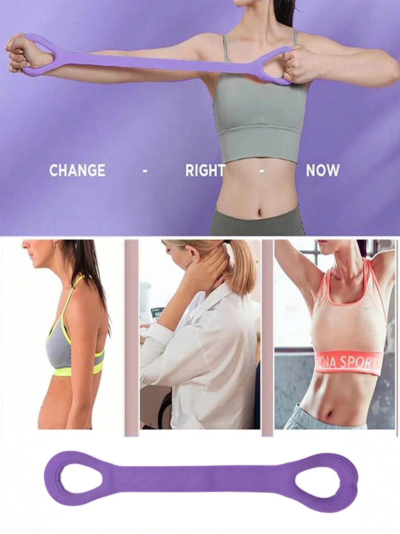1–3PCS Fitness Stretching Belt Set – 8-Shaped Elastic Puller for Arm, Back & Yoga Training at Home