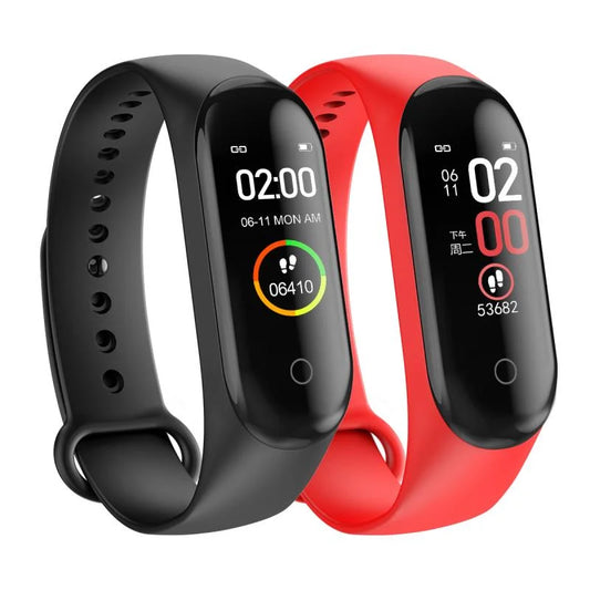 M4 Smart Fitness Wristband – Color Screen Pedometer Watch with Heart Rate & Blood Pressure Monitor, Step Counter, Sleep Tracker