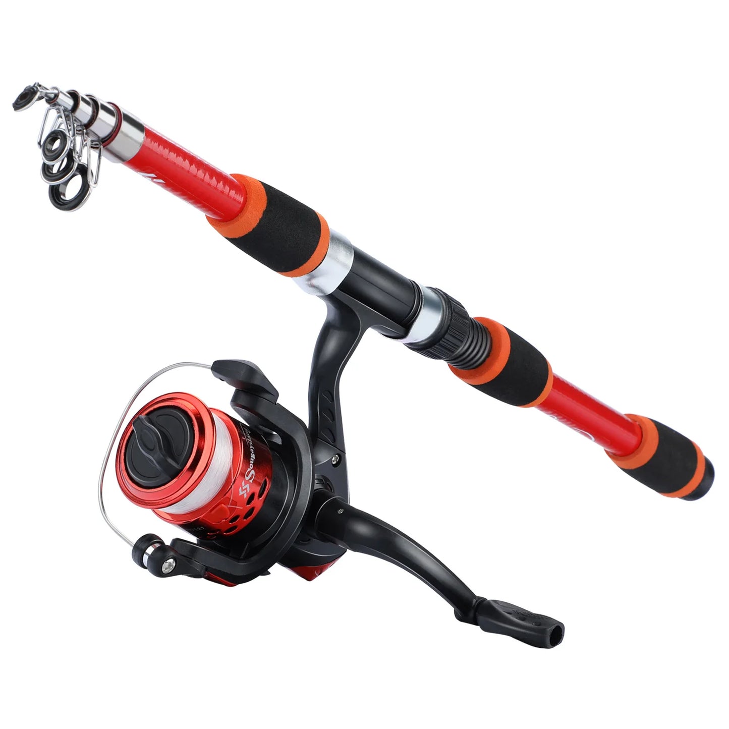 Sougayilang Telescopic Fishing Rod & Reel Combo: 1.8M Spinning Rod with 5.2:1 3BB Reel, 5kg Max Drag – Complete Fishing Kit!