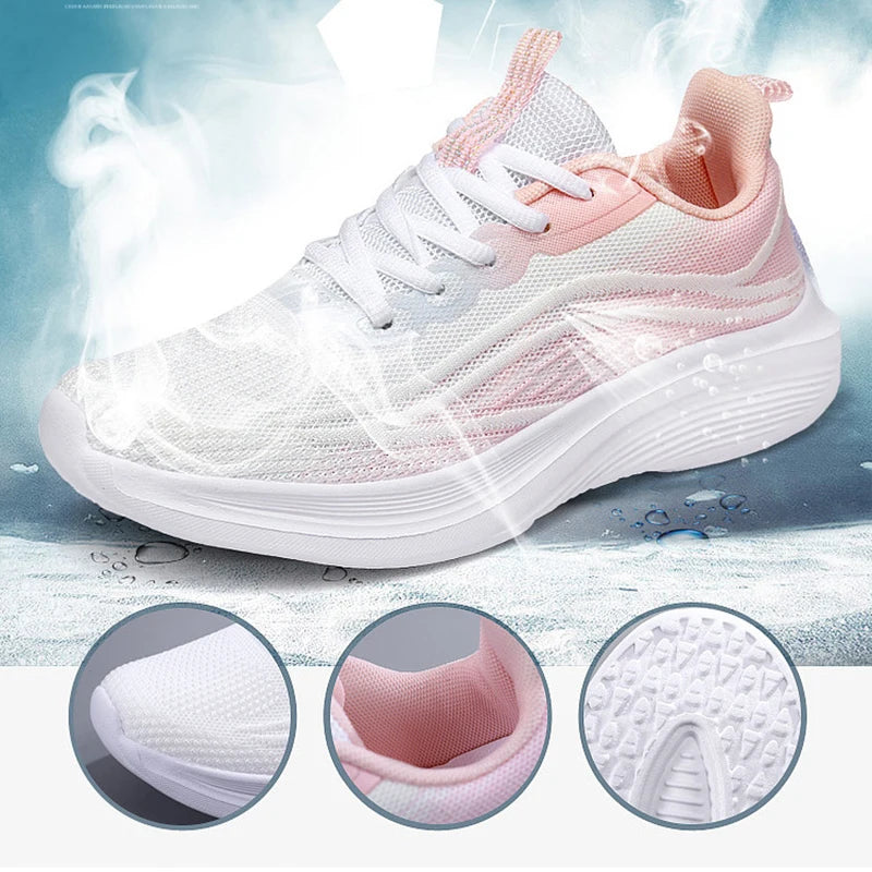 New Women's Breathable Outdoor Sports Sneakers – Fashionable, Lightweight Mesh Running Shoes for Casual Wear