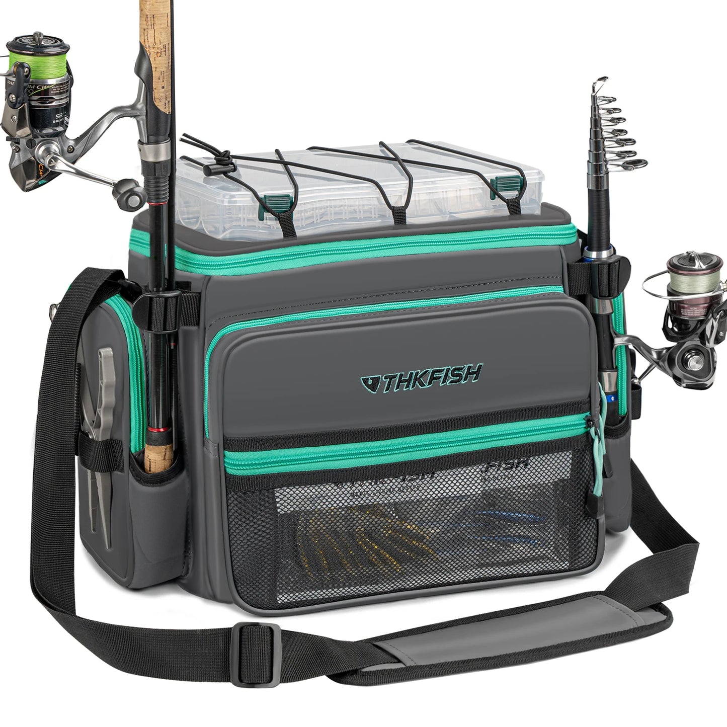 Waterproof PVC Fishing Tackle Bag – One-Shoulder Multifunctional Lure Storage Pack for Outdoor Anglers