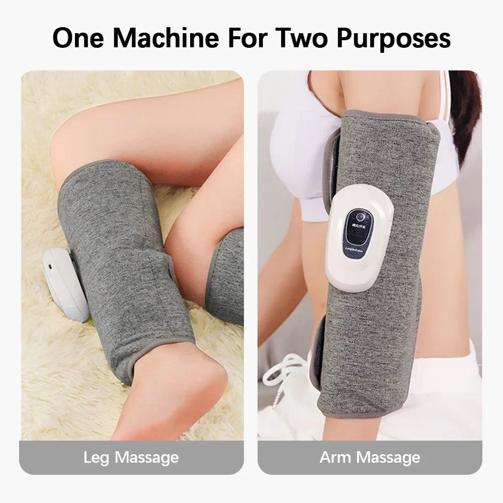 Electric Leg Massager: Wireless, Rechargeable Air Compression for Calf and Leg Pain Relief – Relax Muscles with 360° Air Pressure Massage!