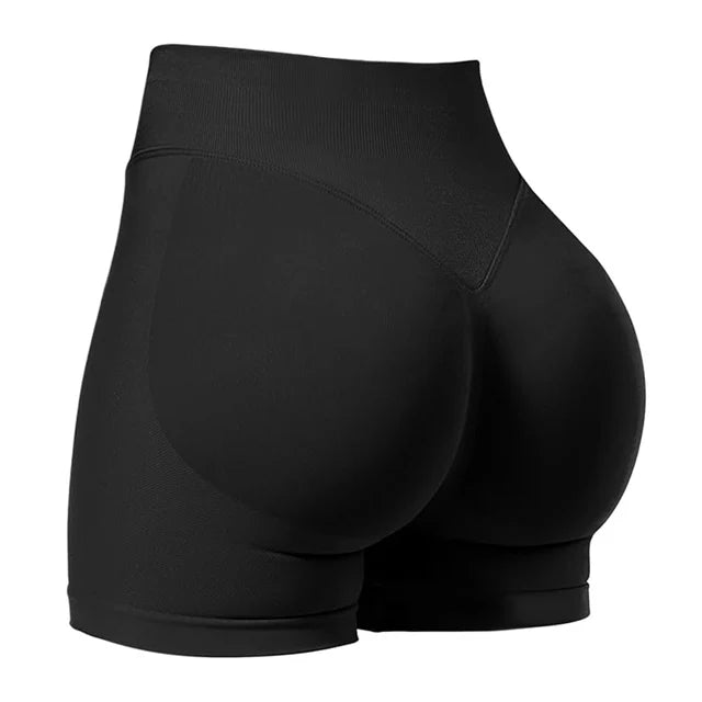 4.5" Seamless Gym Shorts – High-Stretch Scrunch Booty Yoga & Biker Shorts with Ribbed Waistband