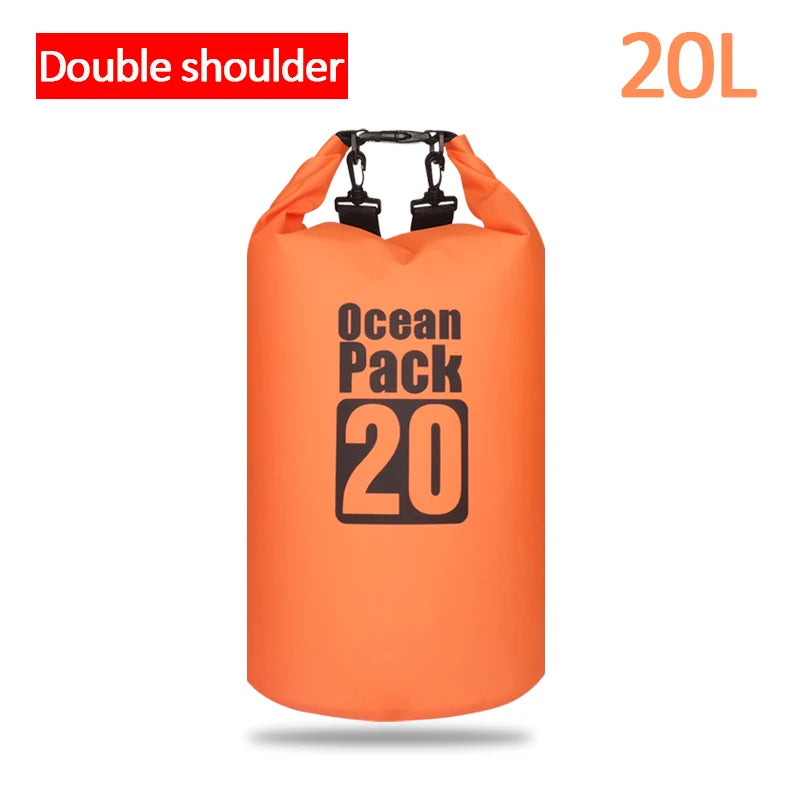 Waterproof Swimming Dry Bags: 500D Dry Sack Options in 2/5/10/15/20/30L for Boating, Fishing, Rafting