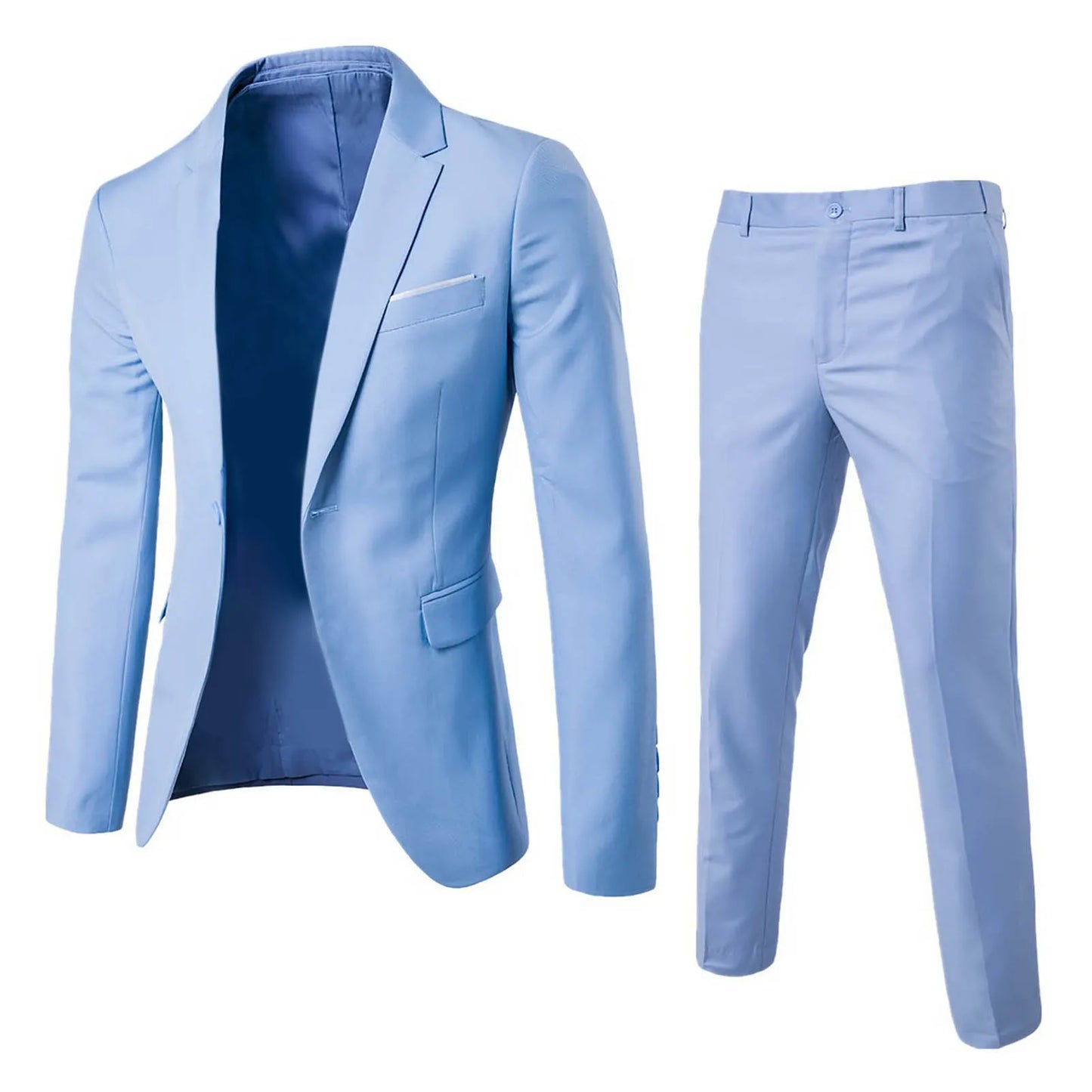 Classic Men's Spring Suit Set: 2-Piece Business Blazers and Pants for Autumn Wedding Parties