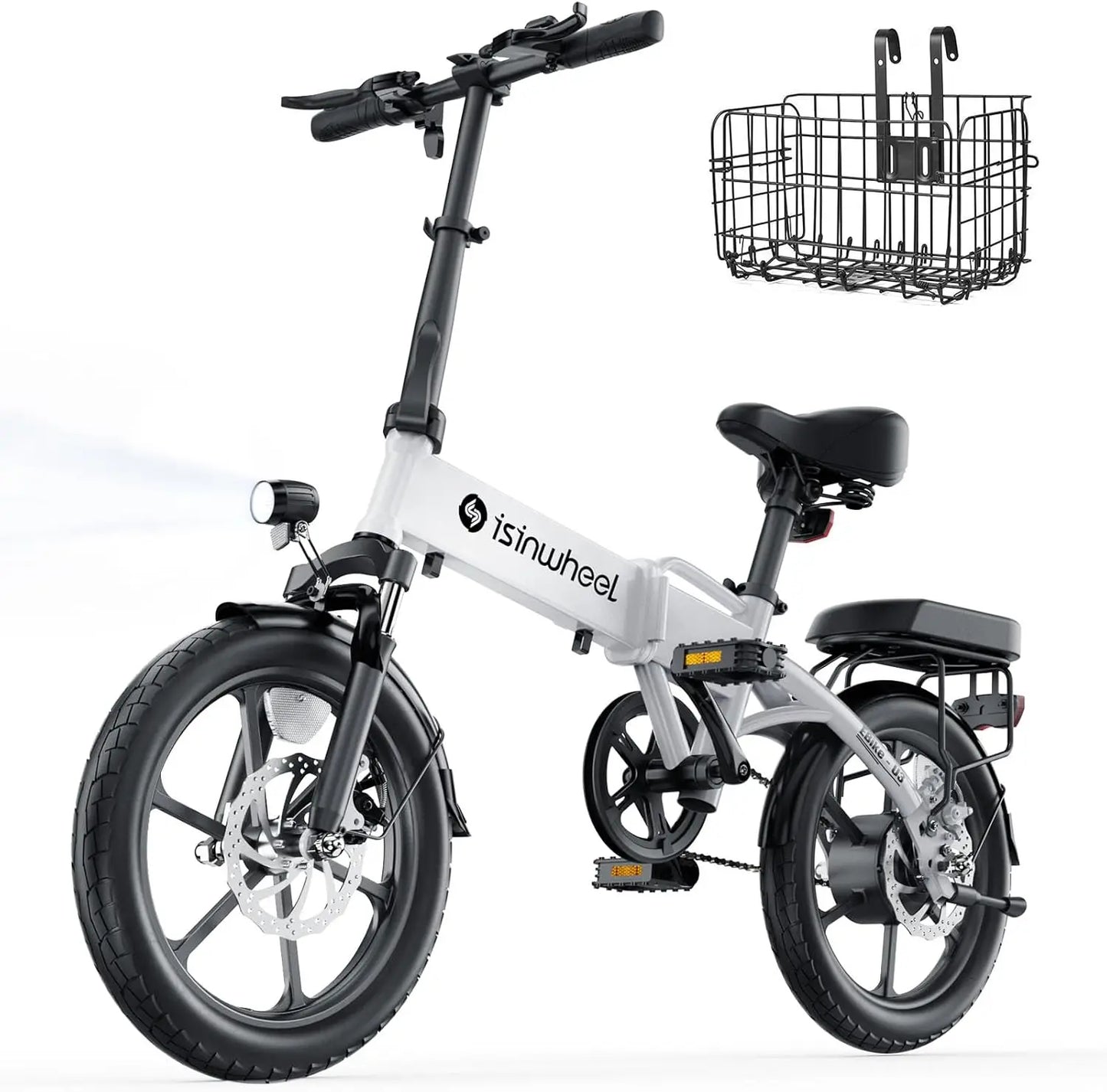 16'' Foldable Electric Bike for Adults – 500W Motor, Front Fork Suspension, 19 MPH Speed, Up to 45 Miles Range