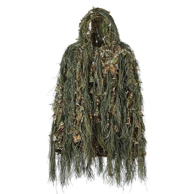 3D Leaf Ghillie Suit – Woodland Camouflage Hunting Outfit for Ultimate Concealment in the Wild