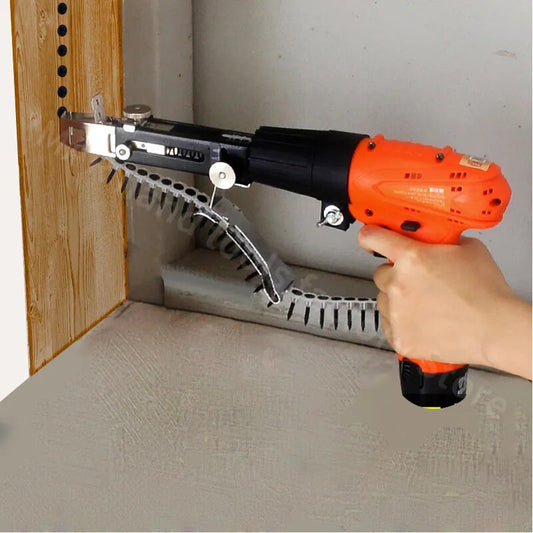 Electric Chain Belt Screw Gun Handheld Feeding Nailing Machine Automatic Woodworking Tool Cordless Power Drill Attachment