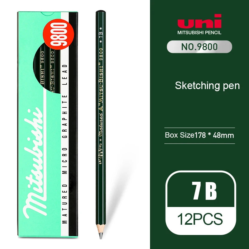 Uni Sketch Graphite Pencil Set – Smooth Drawing Tools from Japan, Artist Accessories for Shading & Sketching