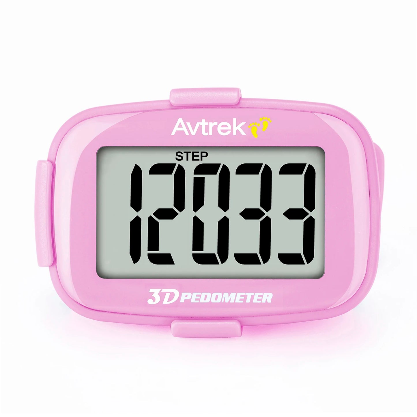 Avtrek 3D Mini Digital Step Counter Pedometer – Portable Pocket Step Tracker with Clock for Walking, Running, Outdoor Fitness