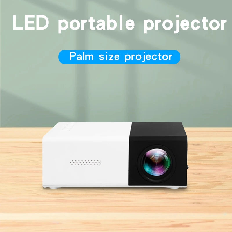 Mini LED Projector – Upgraded Version with 600 Lumens, 320x240P, HDMI-Compatible USB Audio for Home Media Playback