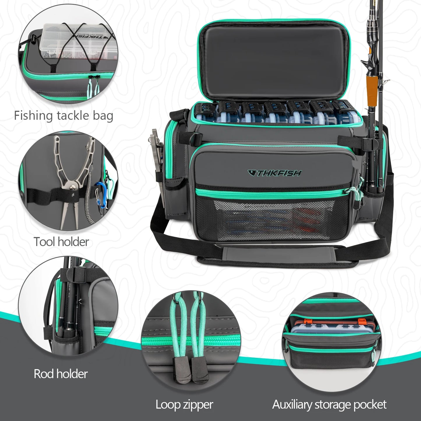 Waterproof PVC Fishing Tackle Bag – One-Shoulder Multifunctional Lure Storage Pack for Outdoor Anglers